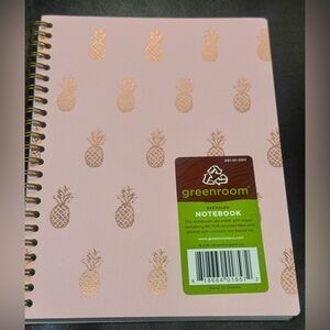 New greenroom Spiral Journal  Size 6'' X 8'' 80 sheets, 160 pgs Pink & Gold 🍍